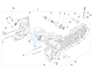 Liberty 50 4t Delivery Single disc drawing Crankcase