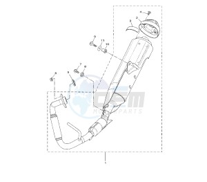 YZF R 125 drawing EXHAUST SYSTEM