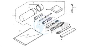 TRX200 FOURTRAX 200 drawing TOOLS