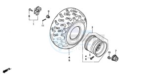 TRX200 FOURTRAX 200 drawing REAR WHEEL