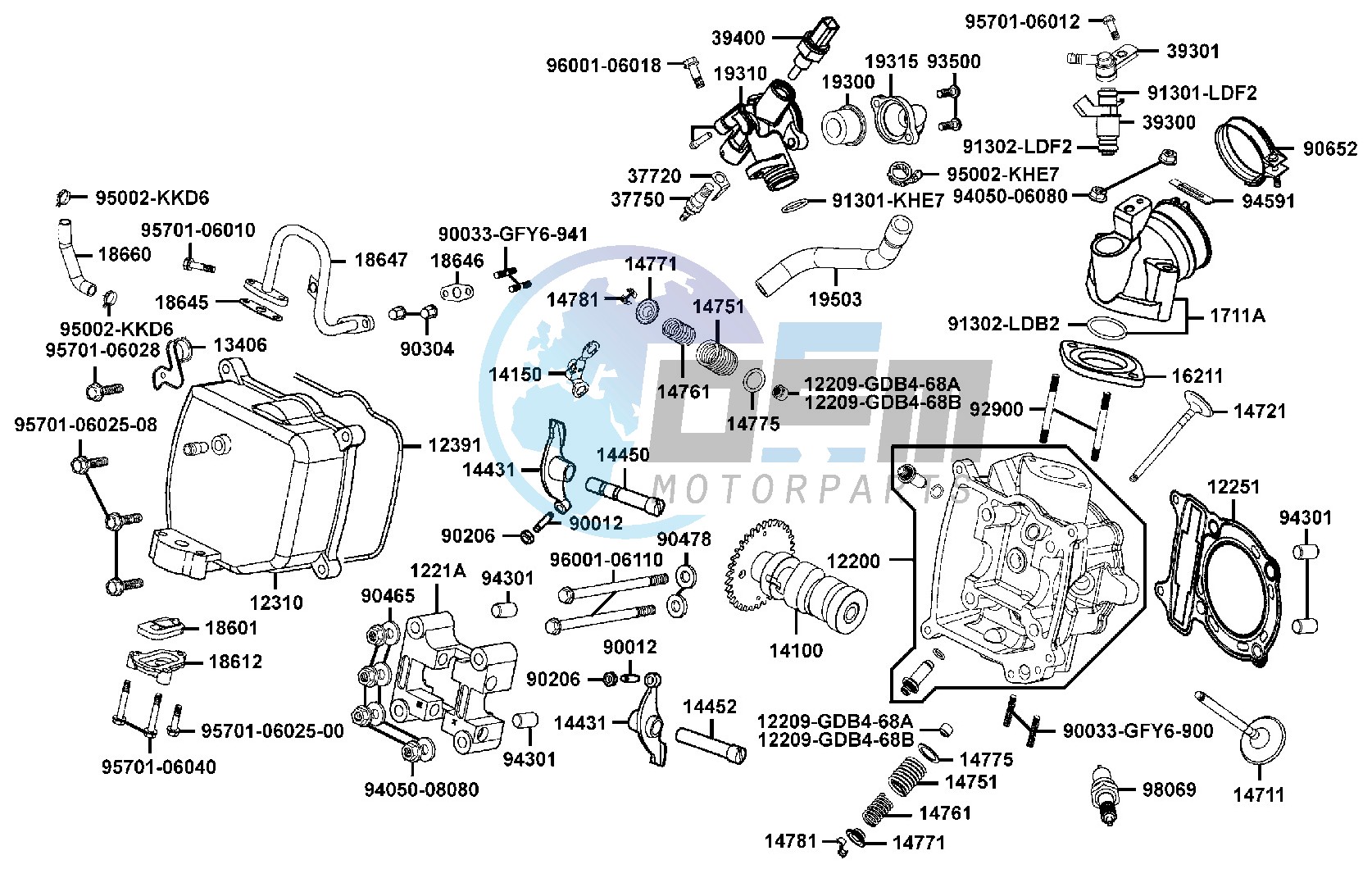 Cylinder Head Cover  -  Cylinder Head