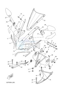 YZF-R125 R125 (5D7F 5D7F 5D7F) drawing COWLING 2