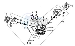 ALLO 50 45 KMH drawing CYLINDER HEAD CPL