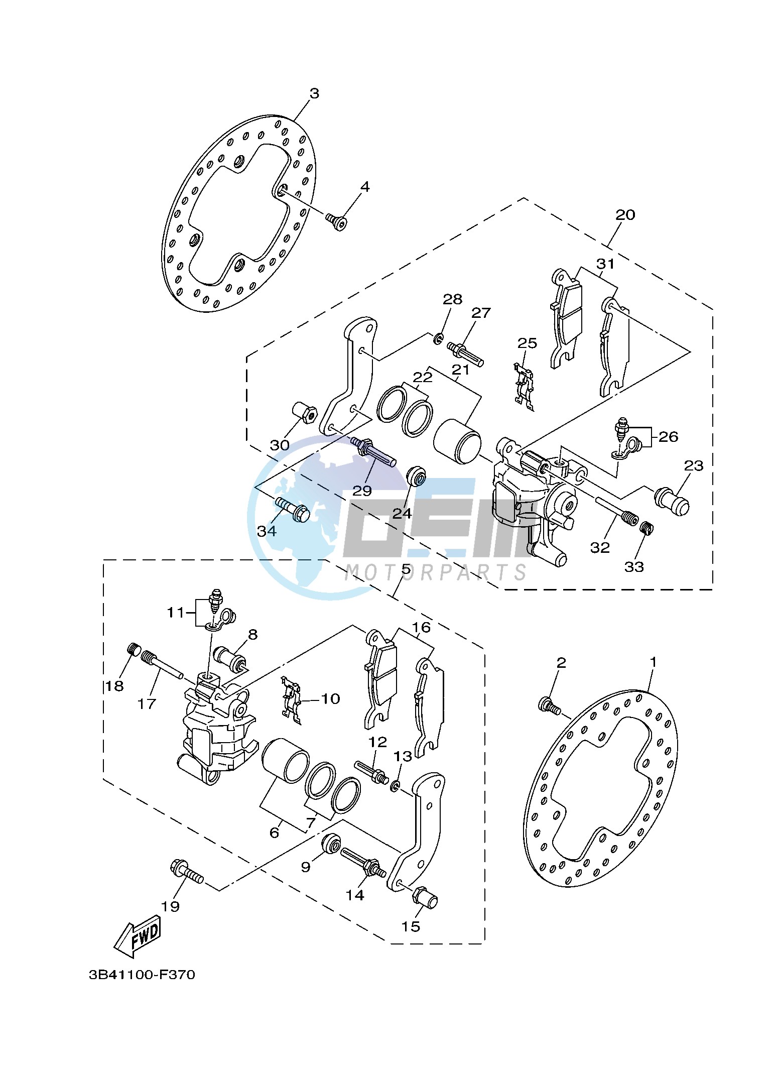 REAR BRAKE CALIPER