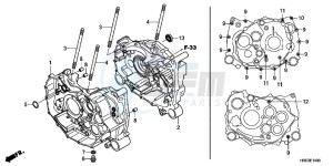 TRX500FEC drawing CRANKCASE