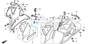 CBR900RR FIRE BLADE drawing LOWER COWL (4)