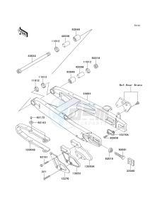 KX 100 A [KX100 MONSTER ENERGY] (A6F - A9FA) D8F drawing SWINGARM