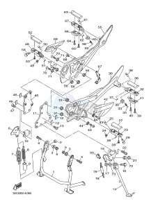 XJ6SA 600 DIVERSION (S-TYPE, ABS) (36DH 36DK) drawing STAND & FOOTREST