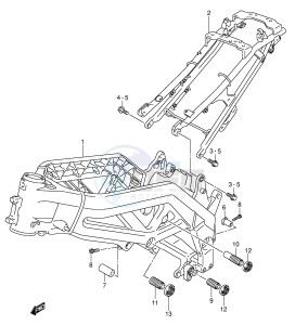 SV650S (E2) drawing FRAME (MODEL K3 K4 K5 K6)