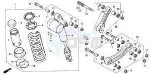 TRX450ER drawing REAR CUSHION