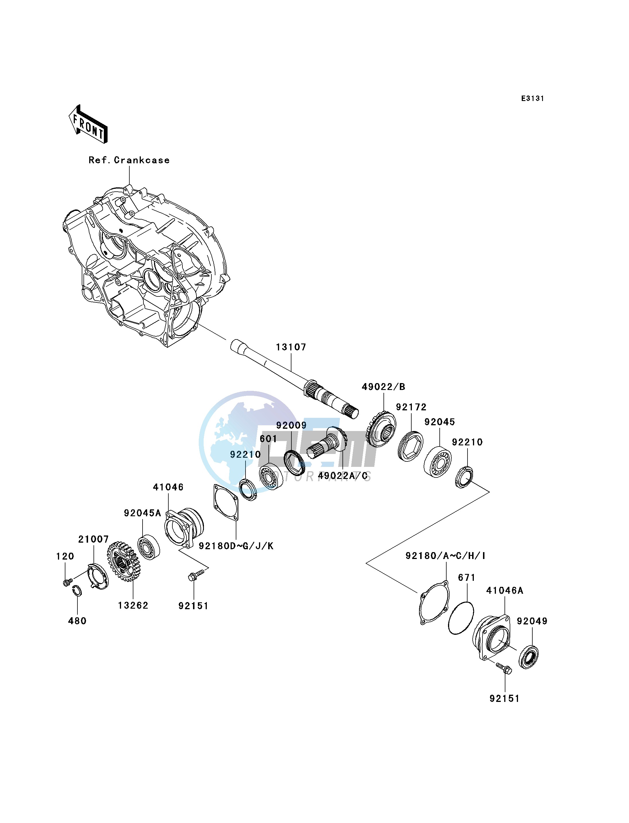 FRONT BEVEL GEAR