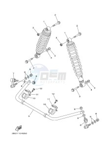 YFM700FWAD YFM700PHF GRIZZLY 700 EPS SPECIAL EDITION (B387) drawing REAR SUSPENSION