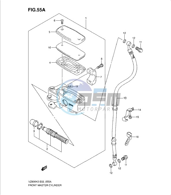 FRONT MASTER CYLINDER (MODEL K7/K8/K9)