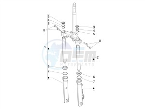 MEDLEY 150 4T IE ABS E3 2020 (APAC) drawing Fork's components (Showa)