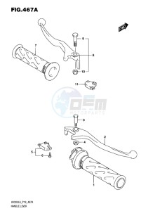 UH200 BURGMAN EU drawing HANDLE LEVER