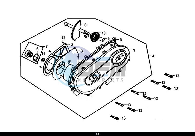 L. CRANK CASE COVER