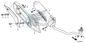 SH125E SH125 E drawing EXHAUST MUFFLER