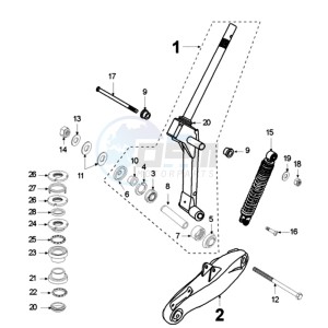 FIGHT X-TEAM LNDA BE drawing FRONT FORK / STEERINGHEAD