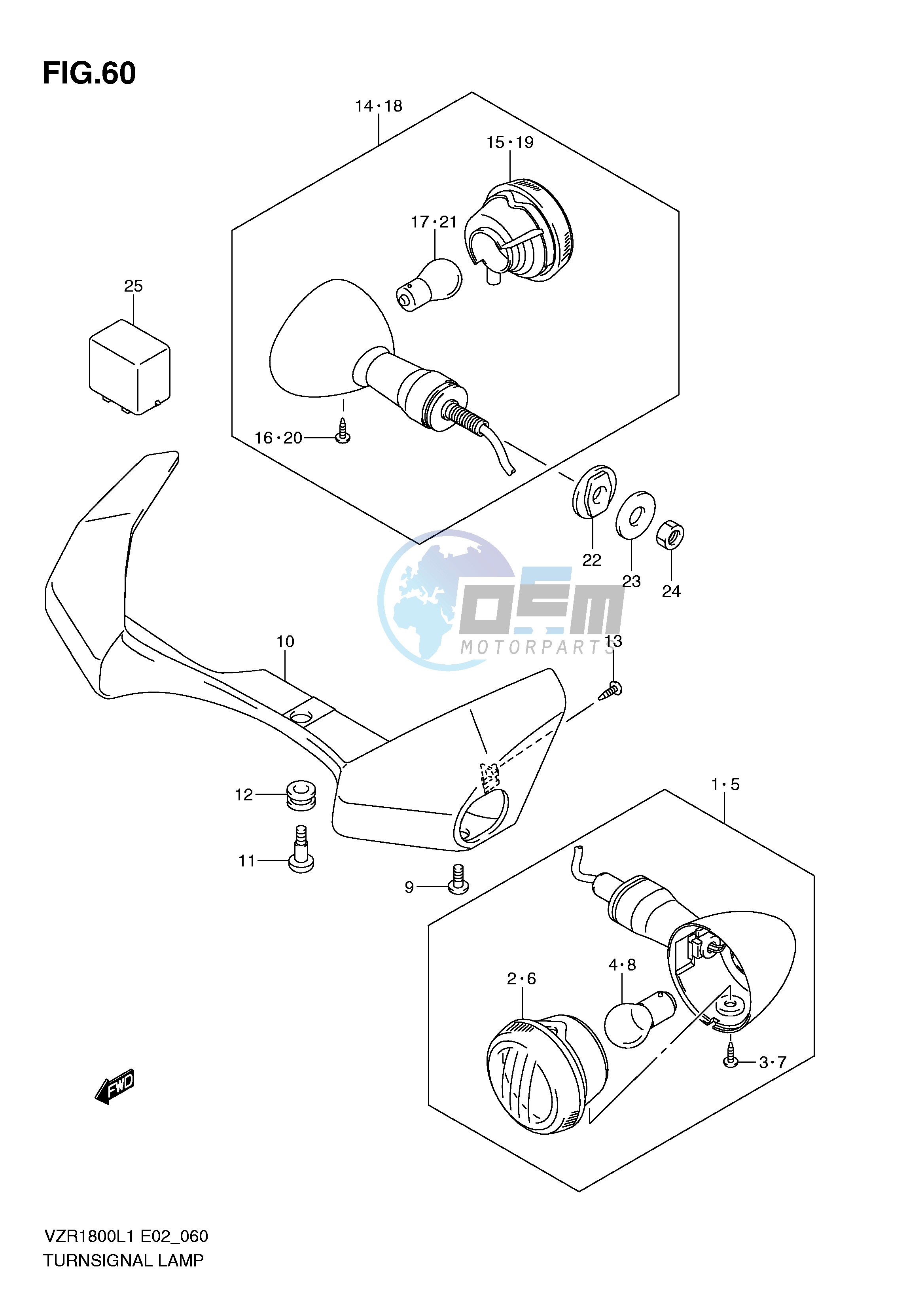 TURNSIGNAL LAMP (VZR1800L1 E51)