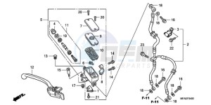 CBF1000A UK - (E / MKH) drawing FR. BRAKE MASTER CYLINDER (CBF1000)