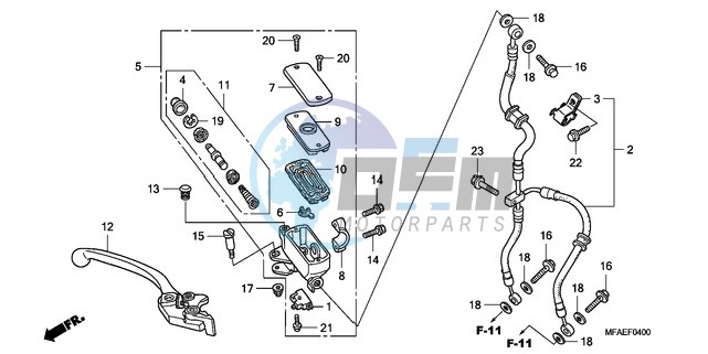 FR. BRAKE MASTER CYLINDER (CBF1000)