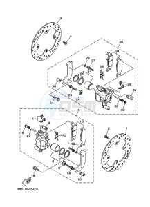 YFM700FWAD GRIZZLY 700 EPS (BDE4) drawing REAR BRAKE CALIPER