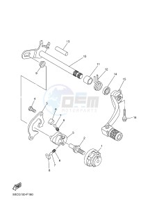 YZ250F (17D9 17DA 17DB 17DC) drawing SHIFT SHAFT