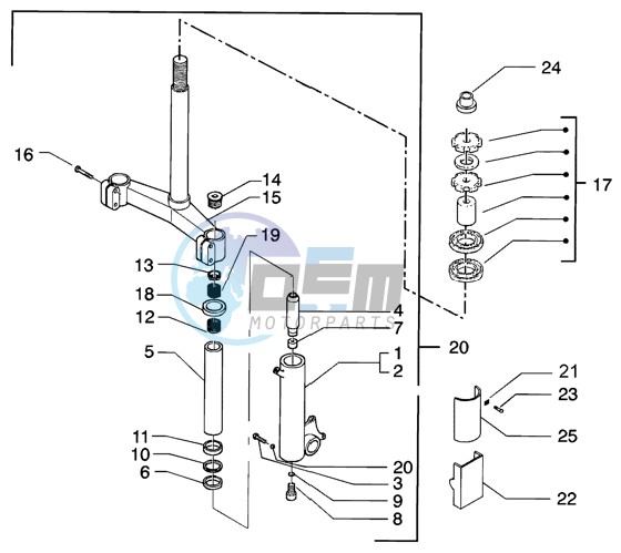 Fork - steearing bearings