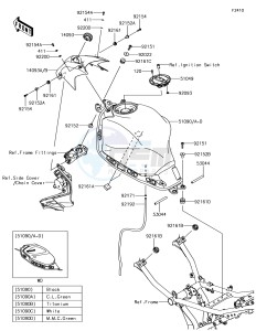 Z650 ER650HJF XX (EU ME A(FRICA) drawing Fuel Tank