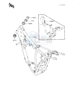 KX 125 B [KX125] (B1-B2) [KX125] drawing FRAME