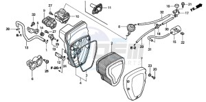 VTX1800C drawing AIR CLEANER