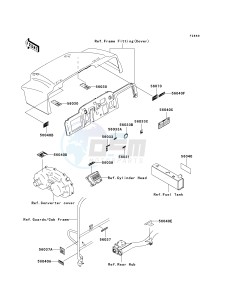 KAF 620 F MULE 3020 TURF (F1-F3) MULE 3020 TURF drawing LABELS