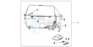 XRV750 AFRICA TWIN drawing TOP-BOX 45L