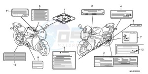 CBR1000RA9 Europe Direct - (ED / ABS MME TRI) drawing CAUTION LABEL (1)