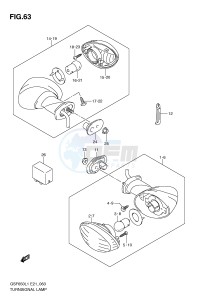 GSF650 (E21) Bandit drawing TURNSIGNAL LAMP (GSF650SUL1 E21)