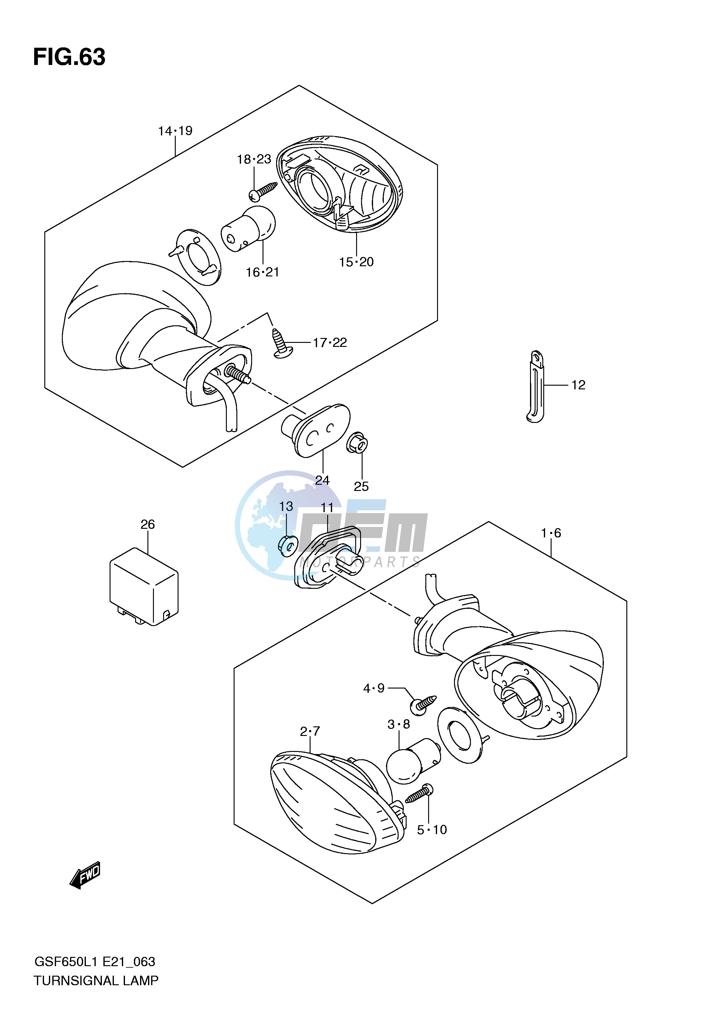 TURNSIGNAL LAMP (GSF650SUL1 E21)