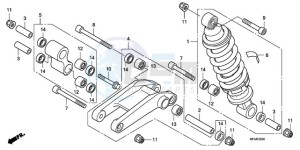 CBF1000T9 Europe Direct - (ED) drawing REAR CUSHION