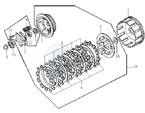 HUSKY 125 drawing CLUTCH