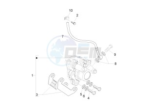 LXV 125 4T ie E3 drawing Brakes pipes - Calipers