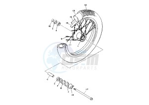 XV DX VIRAGO 535 drawing FRONT WHEEL