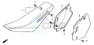 CR80RB drawing SEAT/SIDE COVER