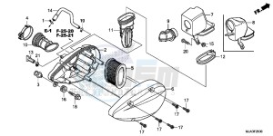 VT750CSD Shadow - VT750CS-D 2ED - (2ED) drawing AIR CLEANER