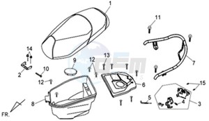 ALLO 50 45KMH drawing HELMET BOX