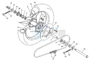 WR F 450 drawing REAR WHEEL