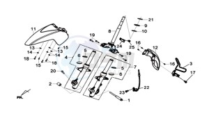 HD 300I ABS (L9) EU drawing FRONT FORK /  STEERING CROWN