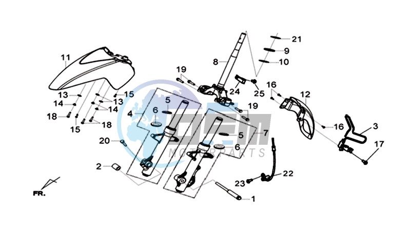 FRONT FORK /  STEERING CROWN