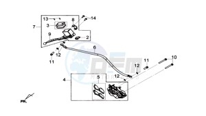 GTS 125I (L8) EU EURO4 drawing BRAKE CALIPER