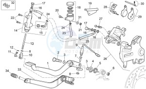 Pegaso Strada-Trail 650 ie drawing Rear brake system