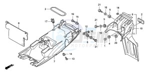 CBF600NA drawing REAR FENDER (CBF600S6/SA6/N6/NA6)