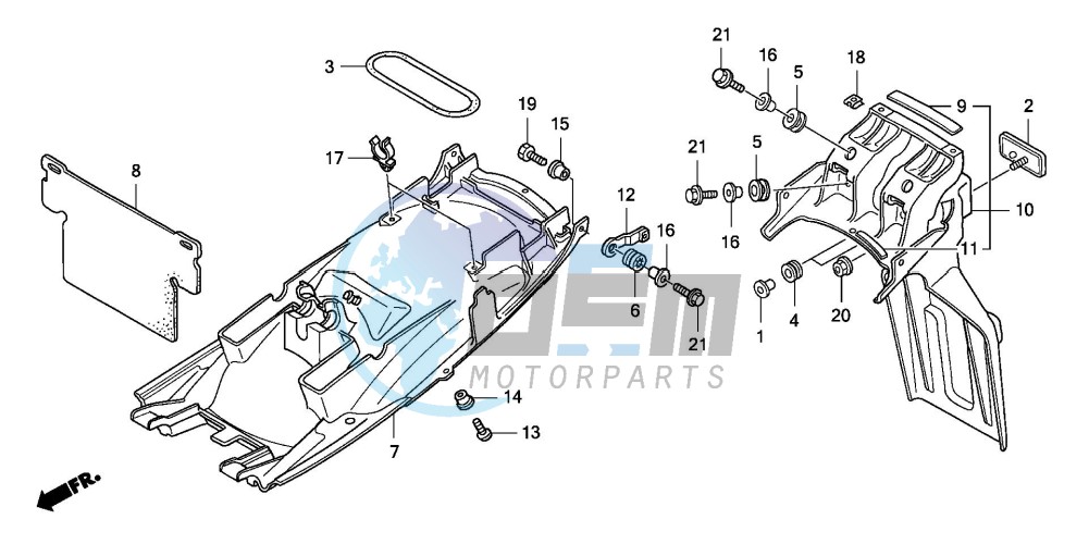 REAR FENDER (CBF600S6/SA6/N6/NA6)